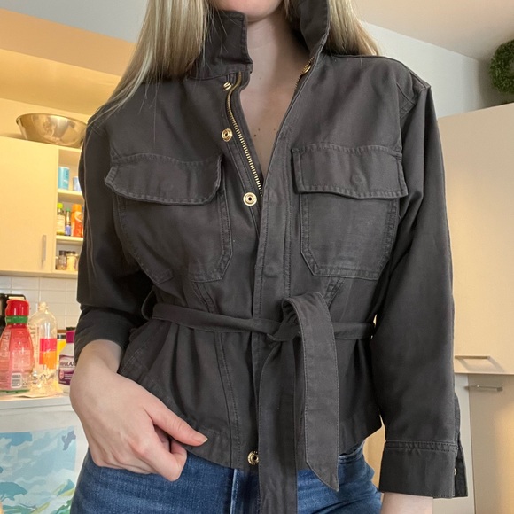 FRAME Charcoal Tie Jacket - Picture 1 of 4